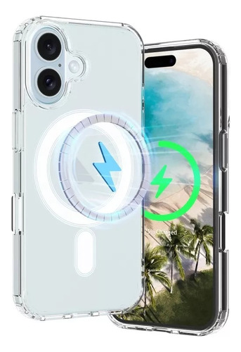Funda Protector Clearcase Magsafe Antígolpes Para Iphone Transparente Magsafe 16
