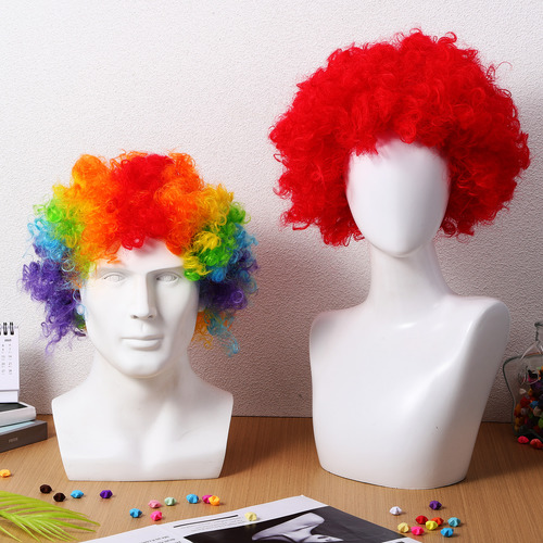 Peluca Afro Pride Wig, Peluca De Payaso Rojo Arcoíris, 2 Uni