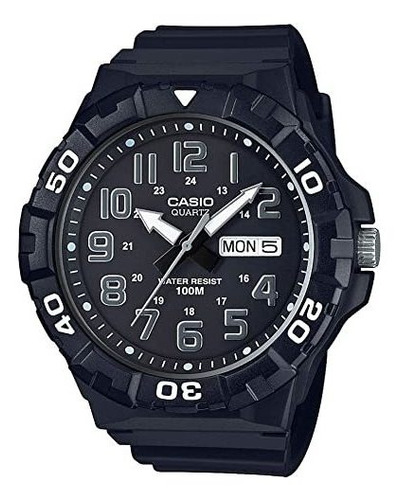 Casio Mrw-210h-1 Original Black X-large Dial Analog Mens