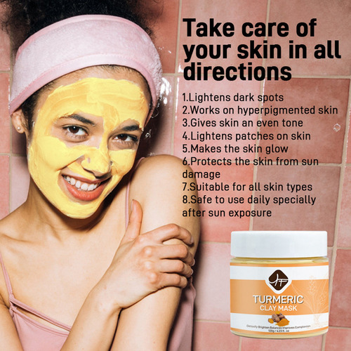 Mascarilla De Barro Con Cúrcuma Z, Iluminadora Facial, Hidra