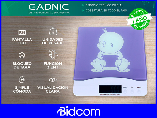 Balanza Pediatrica Gadnic Con Pantalla Lcd Simple Comoda