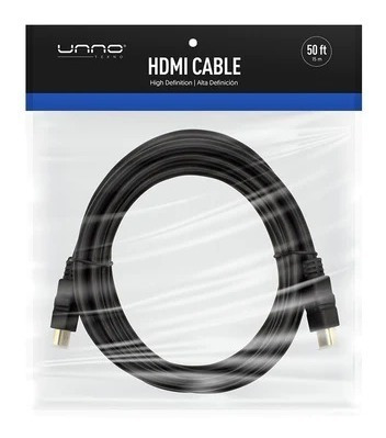 Imagen 2 de 2 de Cable Hdmi 15 Metros Unno Tekno Cb4150bk