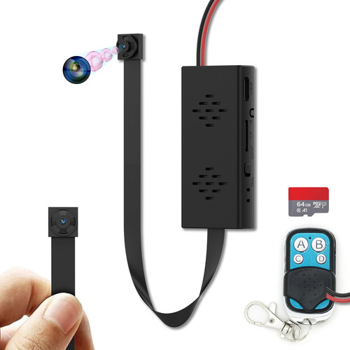 Mini Cámara Oculta 4k Hd Diy, Control Remoto, Sd 64g