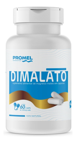 3 Magnésio Dimalato Com 60 Cápsulas De 500mg + Ver Brinde