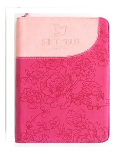 Imagen 1 de 4 de Biblia Reina Valera 1960 Letra Gigante Cierre Fucsia Rosa Qr