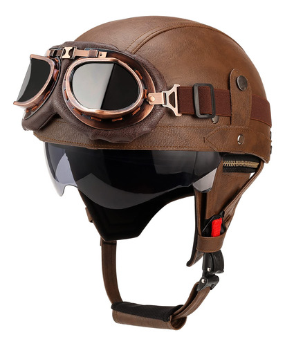 Casco De Motocicleta De Estilo Aleman Para Adultos, Hombres