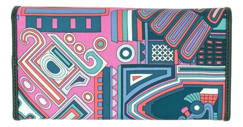 Cartera De Bolsillo Pineda Covalin Diseño Ruta Puuc Negro Color Negrorp
