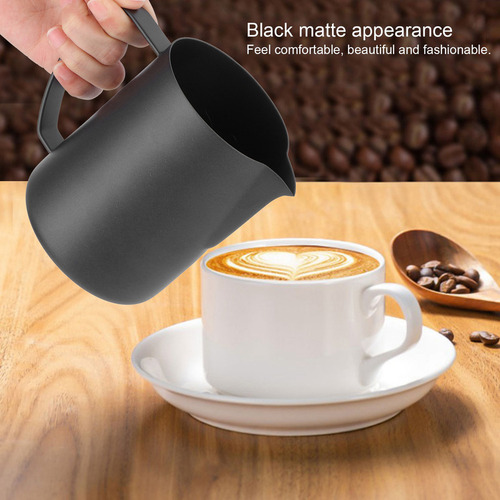 Taza De Café Latte Negro Mate 304 Acero Inoxidable Leche