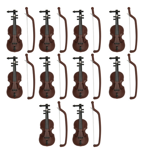 Juego De 10 Violines Dollhouse, Bonito Estilo, VĂvido Y Atra