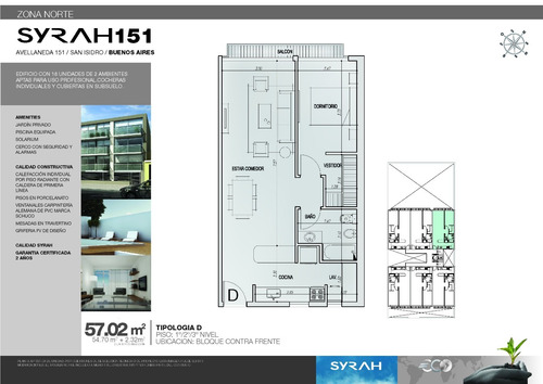 Departamento 2 Ambientes A Estrenar-anticipo Y 40 Cuotas
