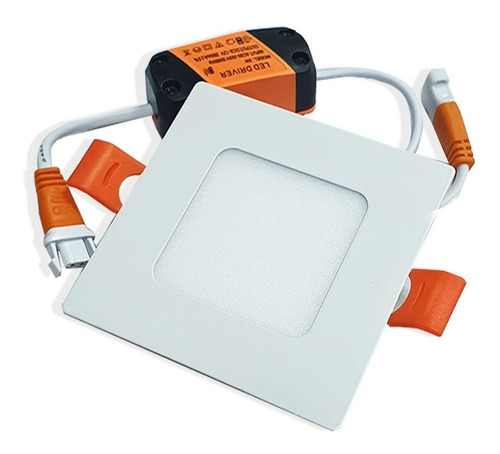 Lampara Led Panel 3w Empotrable Cuadrado Luz Blanca