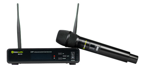 Sistema Microfono Inalambrico Inovaudio Mi-101 De Mano Uhf