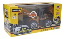 Comprar Excavadora Tractor Máquina Niños Con Control Remoto Color Mostaza Personaje Sin Personaje