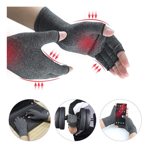 Imagen 6 de 9 de Guantes De Compresión Antideslizante Artritis Tunel Carpiano