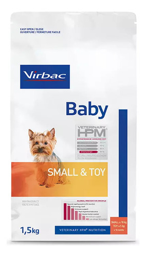 Alimento Virbac Baby Small Toy 1.5kg Cachorro Raza Pequeña 