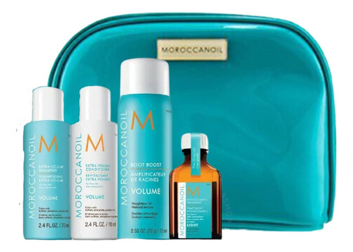  Kit Tratamiento Volumen De Viaje Moroccanoil Shampoo 70 Ml