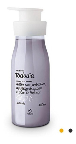 Crema corporal de algodón Natura Tododia en tarro de 400 ml/400 g