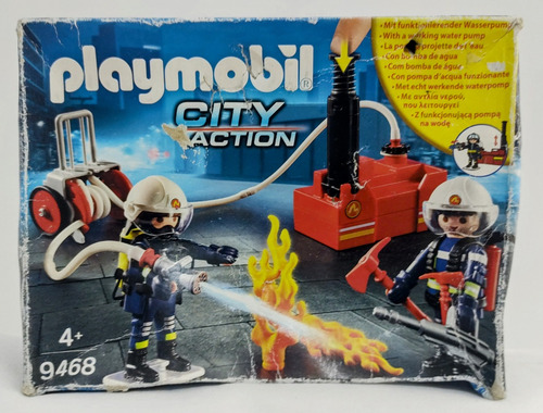 Playmobil Bomberos Con Bomba De Agua 9468