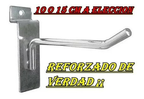 Ganchos Para Panel Ranurado 5,10 ,15,20,25 Cm  1º Calidad