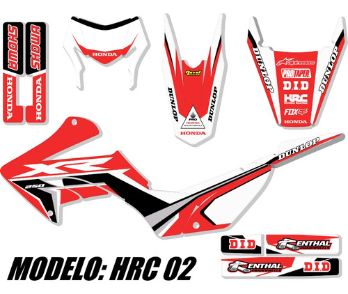 Kit De Calcos P/ Honda Tornado 2023 -hrc 02- Laminado Grueso