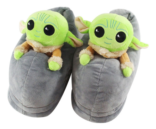 Pantuflas De Felpa Para Bebé Yoda, Zapatos De Algodón Para P