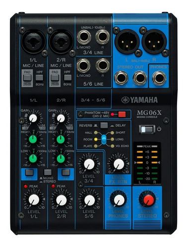 Consola Analógica Yamaha Mg06x 6 Canales  Y Efectos