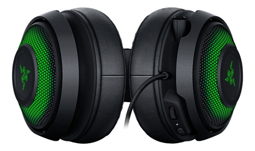 Imagen 3 de 9 de Auriculares gamer Razer Kraken Ultimate negro con luz rgb LED