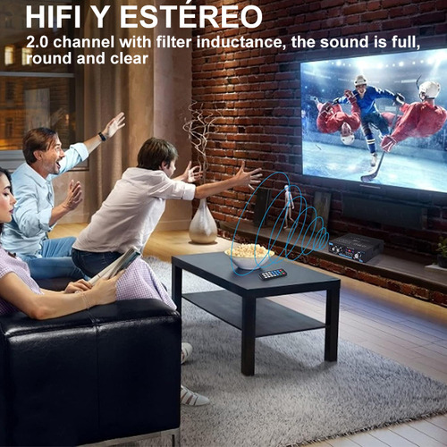 Amplificador De Audio Estereo Bluetooth Mini Automoción/hogar 2 Canales Aux/fm/mp3/rca/usb Alta Potencia Alto Rendimiento Calidad De Sonido Hifi Menor Ruido Con Mando A Distancia