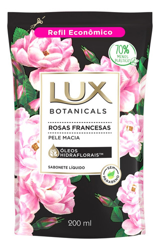 Sabonete Líquido Lux Rosas Francesas Botanicals 200ml Refil