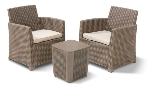 Juego De Living Jardin Balcon Exterior Ratan Keter Corona