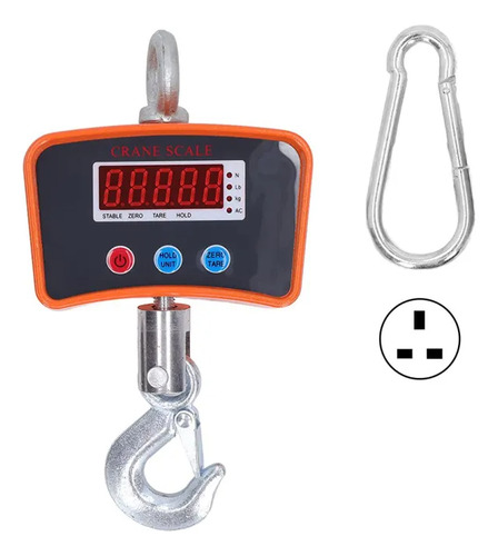 Balanza 500kg Comerciales Colgantes 220v Recargable Dijitale Naranja