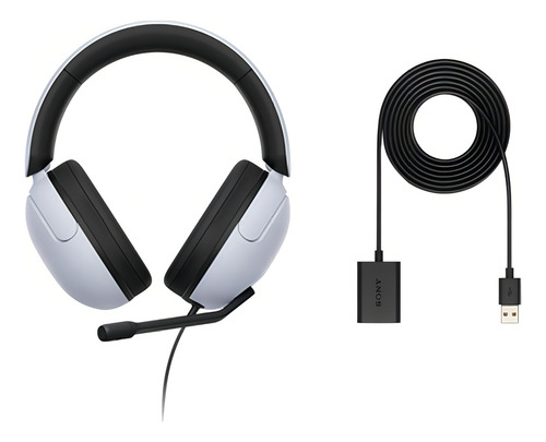 Fones de ouvido para jogos com fio Inzone H3 - brancos