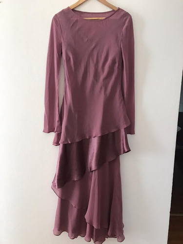 Vestido De Fiesta Color Uva Importado