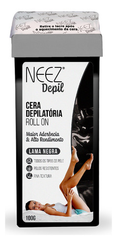 Neez Depil Cera Depilatória Roll-on Negra 100g