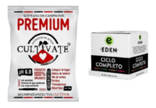 Cultivate Sustrato Premium 25 Lt Eden Ciclo Completo