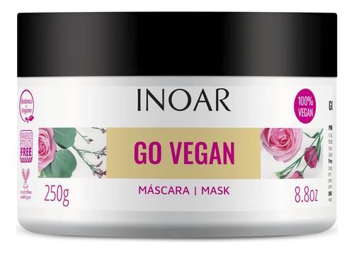 Inoar Mascarilla Vegana Para Cabello Ondulado Y Rizado, Repa