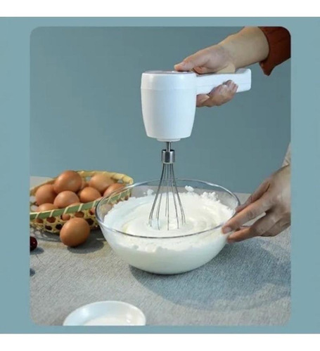 Gourmet Mini Mixer Portátil Batedeira Mão Sem Fio Elétrica Cor Branco 127/220V