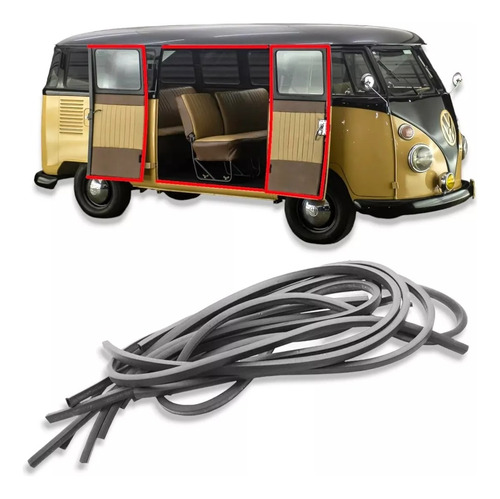 Borracha De Porta Lateral Salão Kombi Até 1997 Original Jahu