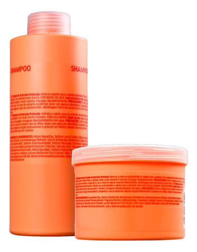 Wella Professionals Invigo Nutri Enrich Wella Professionals Invigo Nutri Enrich Kit Shampoo 1000ml + Máscara 500g Profissional En Garrafa, Pote De 1500ml De 1500g