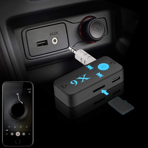 Audio Inalambrico Portatil Bluetooth Para Coche Interfaz 3.5