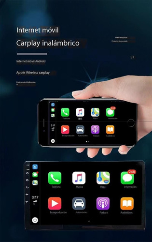 Estéreo Carplay Tesla Radio 2+32g Para Ford Edge 2010-2015