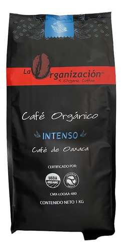 Café Organico De Oaxaca Tueste Intenso Grano 1 Kg