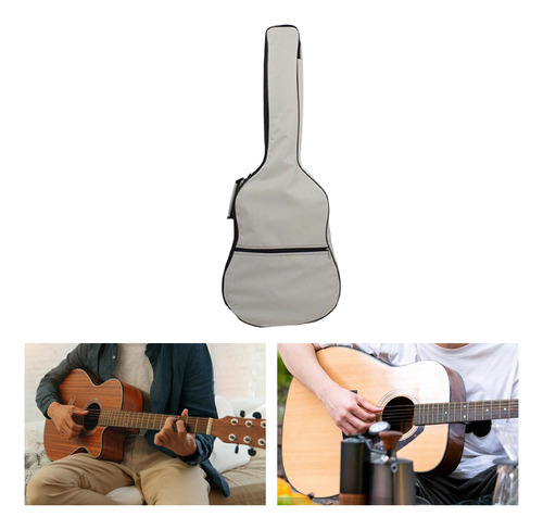 Bolsa De Transporte Para Guitarra Acústica, Alça Cinza