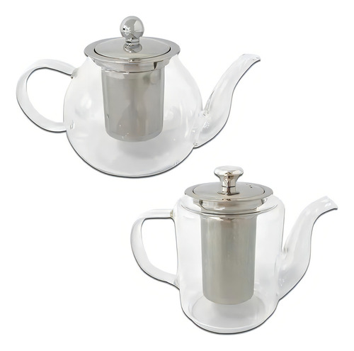 Bule infusor de vidro de aço inoxidável. Boné Pettish Online Straight Color 5588 de 900 ml