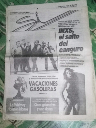 Suplemento * Si De Clarin * I N X S - Fito Paez - Año 1990