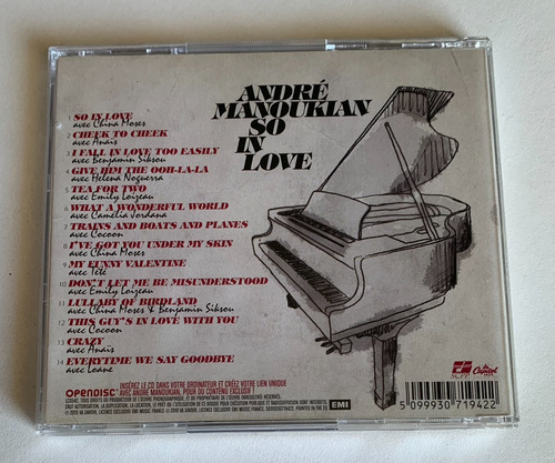 Cd André Manoukian - So In Love (2010) - Importado (Usado)