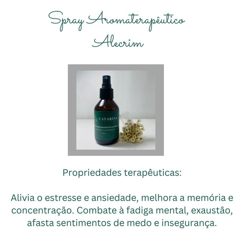 Spray Aromaterapêutico Alecrim - Estresse E Ansiedade