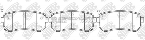 Pastillas De Freno Para Sonata 14 2.0 2014 Nibk Trasera