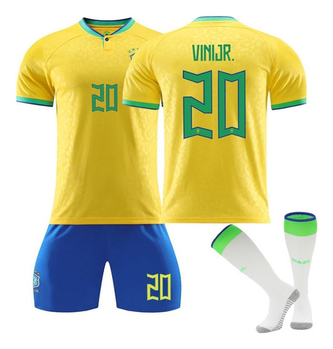 2223 Camiseta Brasil Manga Corta Shorts Traje De Fútbol 1