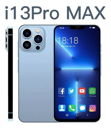Android Celulares I13 Pro Max 6.1 Pulgadas Barato Ram1gb Rom16gb Azul